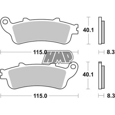Pastilhas travão VICTORY / HONDA CB / CBR / GL / NRX / NT / ST / VFR / VTX / XL / KAWASAKI EN VULCAN / 735HS - SBS